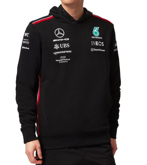 Mercedes-Benz AMG Petronas Mapf1 Herren Hoodie Baumwoll-Pullover Kapuzen-Pullover Sweater 701223430 001 Schwarz