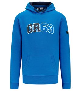 Mercedes-Benz AMG Petronas George Russell Herren Hoodie Baumwoll-Pullover Kapuzen-Pullover Sweater 701222310 002 Blau