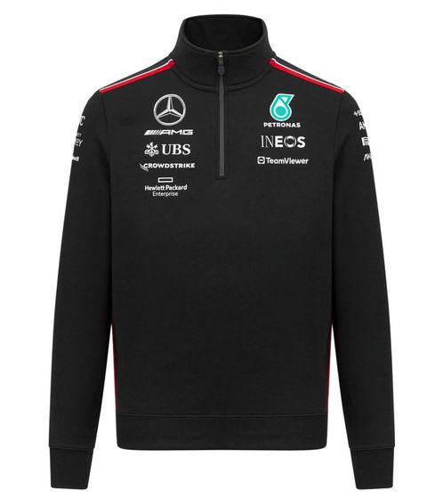 Mercedes-Benz AMG Petronas F1 Herren 1/4 Zip Sweatshirt Formel 1 Sweat-Jacke 7012223436 001 Schwarz