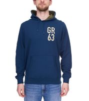 Mercedes-Benz AMG Petronas George Russell Pull à capuche en coton pour homme 701223492 001 Bleu foncé