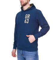 Mercedes-Benz AMG Petronas George Russell Pull à capuche en coton pour homme 701223492 001 Bleu foncé