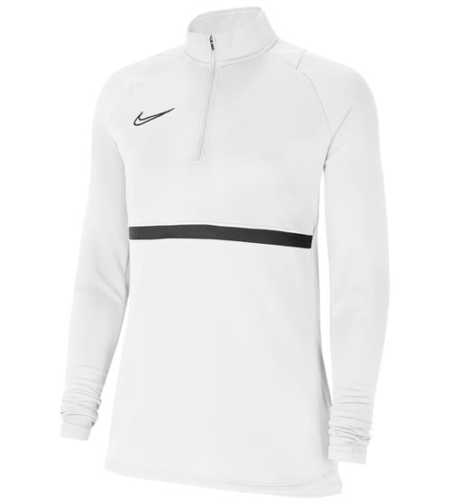 NIKE Academy 21 Dry Drill Longsleeve women's training top with half-zip sweatshirt with dry fit CV2653-100 white