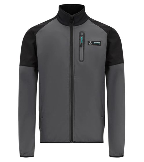 Mercedes-Benz AMG Petronas F1 Mapf1 FW Herren Softshell-Jacke modische Übergangs-Jacke 701222265 001 Grau/Schwarz