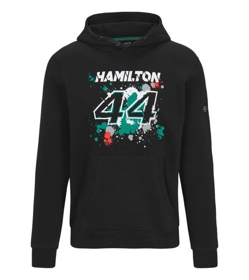 Mercedes-Benz AMG Petronas Lewis Hamilton Herren Hoodie Baumwoll-Pullover Kapuzen-Pullover Sweater 701218882 001 Schwarz