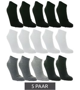 5 pairs of CINQUE sneaker socks, plain cotton socks, Oeko-Tex 100 certified in black, white, grey