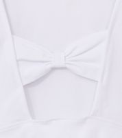 KangaROOS girls' summer shirt with a cute bow on the back, leisure top 12026408 white