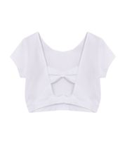 KangaROOS girls' summer shirt with a cute bow on the back, leisure top 12026408 white