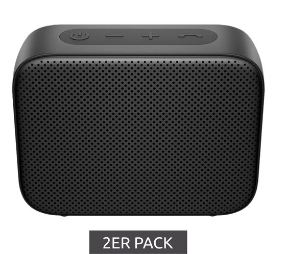 2er Pack hp Bluetooth Speaker S 350 Wireless Audio-Lautsprecher wasserdichtes Design mobile Musikbox 2D802AA Schwarz