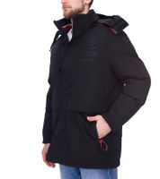 Mercedes-Benz MAPF1 men's F1 Petronas AMG autumn coat with removable hood winter jacket with warm THERMORE insulation layer transition jacket 701223429 001 black