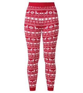 esmara women's leggings with winter all-over print sweat pants Oeko-Tex 100 certified homewear 390657_2201 red/white