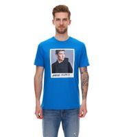 Mercedes-Benz AMG Petronas F1 MAPF1 Portrait Men's Cotton Shirt with George Russel Print Round Neck Shirt 701222296 001 Blue
