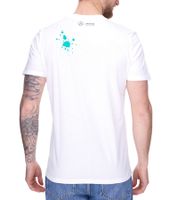 Mercedes-Benz AMG Petronas F1 MAPF1 FW George #63 Men's Cotton Shirt with George Russel Print Round Neck Shirt 701220866 001 White