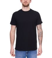 Mercedes-Benz AMG Petronas F1 MAPF1 FW Blank Herren Basic T-Shirt mit kleinem Print am Arm Baumwoll-Shirt 701219057 001 Schwarz