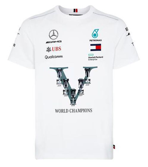 Mercedes-Benz AMG Petronas F1 MAPM RP Championship Herren T-Shirt Baumwoll-Shirt 141181095 000 Weiß