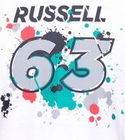 Mercedes-Benz AMG Petronas F1 MAPF1 FW George #63 Herren Baumwoll-Shirt mit George Russel Print Rundhals-Shirt 701220866 Schwarz oder Weiß