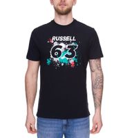 Mercedes-Benz AMG Petronas F1 MAPF1 FW George #63 Herren Baumwoll-Shirt mit George Russel Print Rundhals-Shirt 701220866 Schwarz oder Weiß