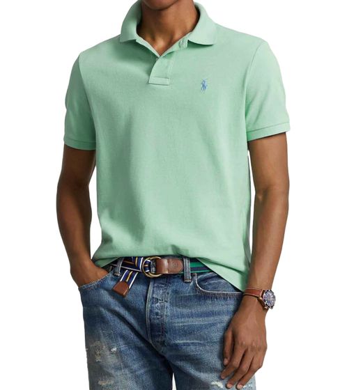 POLO RALPH LAUREN men's polo shirt custom slim fit cotton shirt short sleeve shirt polo shirt 710536856410 mint green