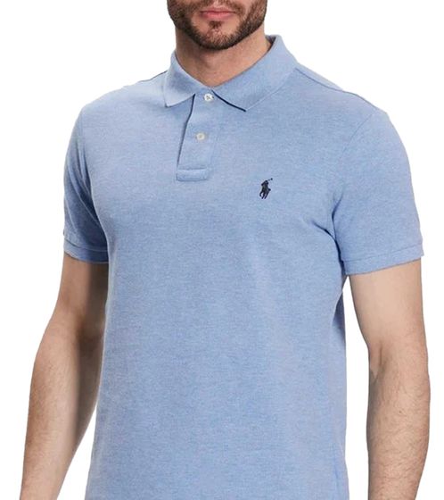 POLO RALPH LAUREN men's polo shirt slim fit cotton shirt short sleeve shirt basic shirt 710675974019 blue