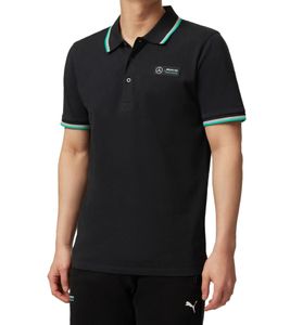 Mercedes-Benz AMG Petronas F1 MAPF1 FW Classic Herren Polo-Shirt Kurzarm-Shirt Baumwoll-Shirt 701222272 001 Schwarz