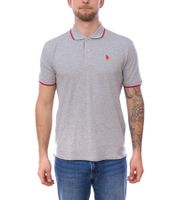U.S. POLO ASSN. Polo pour homme, chemise basique, chemise en coton, chemise à manches courtes 197 63899 52520 en gris/rouge ou jaune/bleu