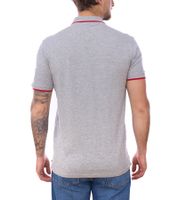 U.S. POLO ASSN. Polo pour homme, chemise basique, chemise en coton, chemise à manches courtes 197 63899 52520 en gris/rouge ou jaune/bleu