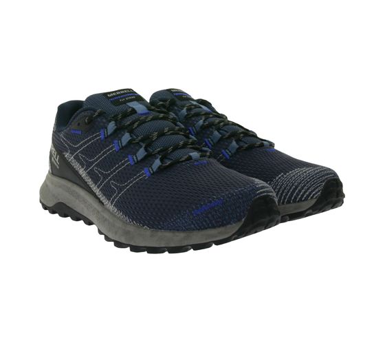 MERRELL Fly Strike GTX Herren Lauf-Schuhe nachhaltige Trailrunning-Schuhe wasserdichte Gore-Tex Sneaker J067373 Blau