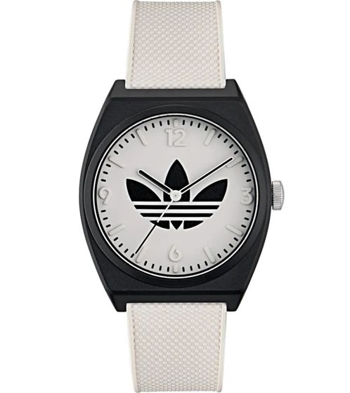 adidas Project Two wristwatch with water resistance 5 ATM sporty quartz watch AOST23549 White/Black