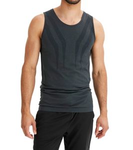 sporty men's tank top, quick-drying functional muscle shirt, slim fit 974860 gray