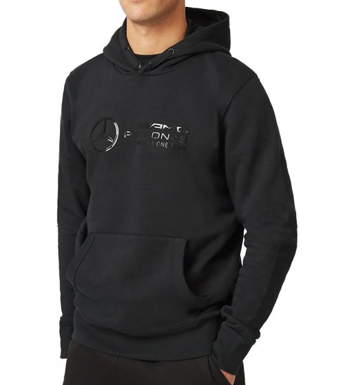 Mercedes-Benz AMG Petronas F1 Stealth Logo Hoodie Men's Hooded Sweatshirt Formula 1 701219498 001 Black