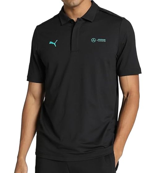 PUMA X Mercedes-Benz AMG Petronas F1 MAPF1 LS Men's Polo Shirt Short Sleeve Shirt 621134 01 Black