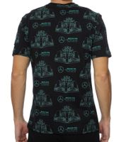 T-shirt homme Puma X Mercedes-Benz AMG Petronas F1, chemise en coton élégante avec imprimé de voiture de course sur toute la surface 621156 01 Noir