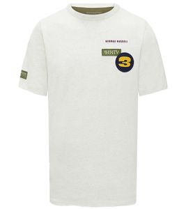 T-shirt vintage en coton pour homme Mercedes-Benz AMG Petronas F1 MAPF1 FW George Russell 701223502 001 Blanc
