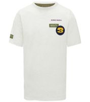T-shirt vintage en coton pour homme Mercedes-Benz AMG Petronas F1 MAPF1 FW George Russell 701223502 001 Blanc