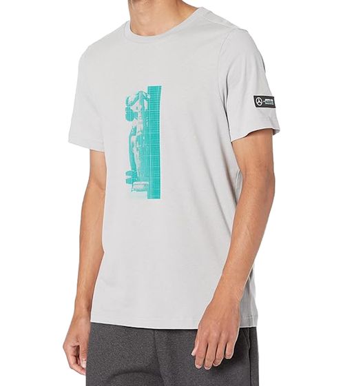 T-shirt Puma X Mercedes-Benz AMG Petronas F1 pour homme, chemise élégante en coton 621164 02 Gris