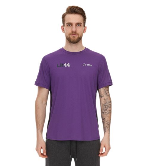 Camiseta básica para hombre con estampado LH44 de Mercedes-Benz AMG Petronas F1 MAPF1 FW George Russell Everyday Shirt 701222303 001 Morado