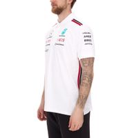 Polo de l'équipe Mercedes-Benz AMG Petronas F1 2023 Chemise de sport automobile pour hommes Chemise à manches courtes 701223408 001 noir