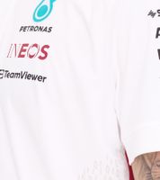 Polo de l'équipe Mercedes-Benz AMG Petronas F1 2023 Chemise de sport automobile pour hommes Chemise à manches courtes 701223408 001 noir