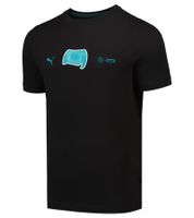 Puma X Mercedes-Benz AMG Petronas F1 Graphic-Tee Herren T-Shirt mit Lenkrad-Print Baumwoll-Shirt 621155 01 Schwarz Puma X Mercedes-Benz AMG Petronas F1 Graphic-Tee Herren T-Shirt mit Lenkrad-Print Baumwoll-Shirt 621155 01 Schwarz