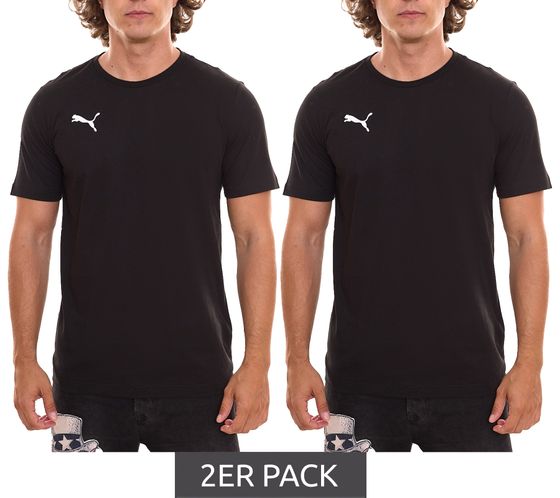 Pack of 2 PUMA TeamGoal 23 Casual men's T-shirt with logo embroidery, cotton shirt, football 656578 03 black