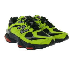 New Balance Herren und Damen Sneaker stylische Echtleder-Schuhe mit Dual-Density-Mittelsohle U90650NRG Neongelb/Schwarz