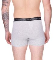 Pack of 2 Kappa men's boxer shorts with brand lettering and logo underpants 351K1JW A80 black/light grey Pack of 2 Kappa men's boxer shorts with brand lettering and logo underpants 351K1JW A80 black/light grey