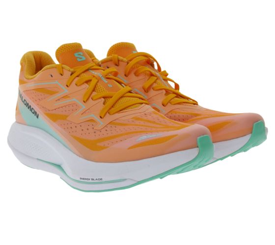 Chaussures de course pour femmes SALOMON Phantasm 2 avec energyFOAM, energyBlade et ContaGrip Sneaker Chaussures de jogging 473833 Orange/Turquoise/Blanc