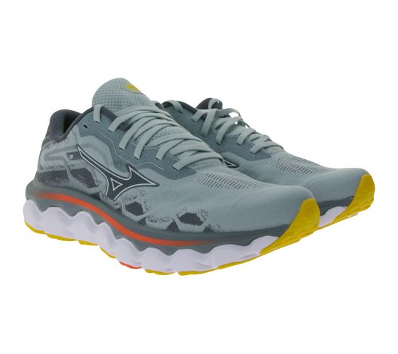 Chaussures de course pour femmes Mizuno Wave Horizon 7 avec chaussures de sport Enerzy Foam J1GD242621 Gris/Vert/Rouge