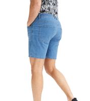 leichte Herren Jeans-Shorts Loose-Fit Denim-Bermuda mit Bequembund kurze Hose aus Bio-Baumwolle in Dunkel-Blau oder Hell-Blau