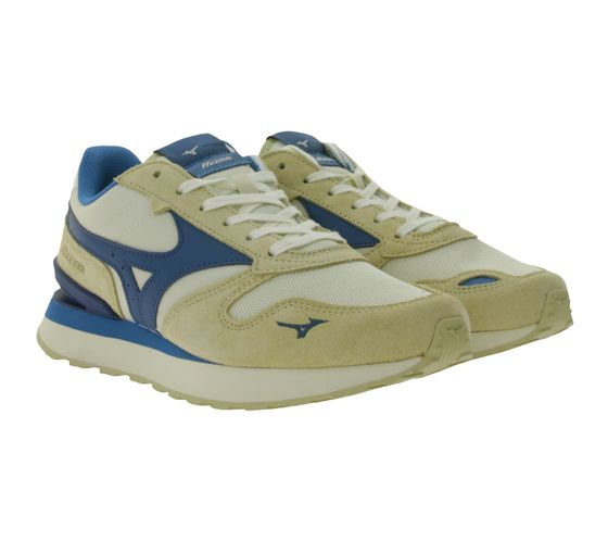 Chaussures de course pour femmes et hommes MIZUNO CITY Chaussures de tous les jours Baskets de loisirs D1GA235212 Beige/Bleu/Blanc