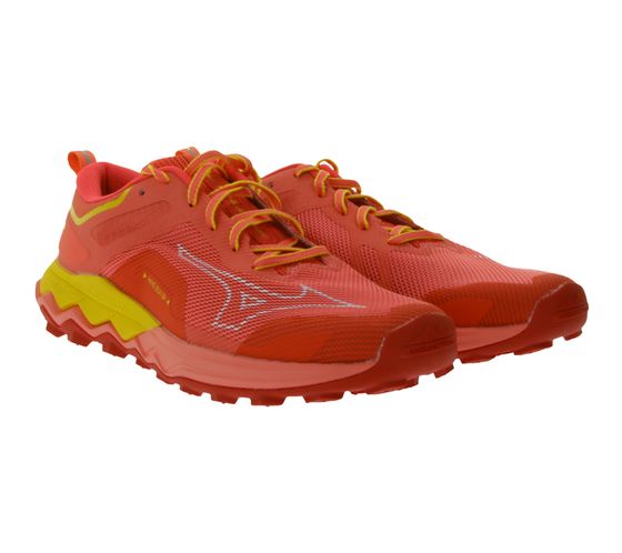 Chaussures de course sur sentier pour femmes Mizuno Wave Ibuki 4 avec mousse Enerzy Chaussures d'extérieur J1GK227381 Rouge/Orange