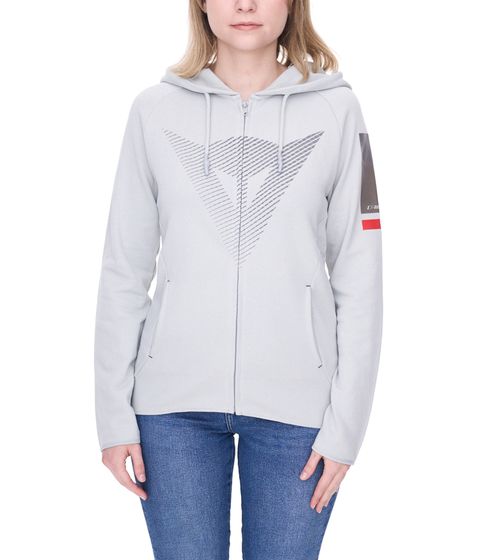 DAINESE Fade Lady Full-Zip Damen Hoodie mit großem Marken-Logo Baumwoll Kapuzen-Sweater Pullover 202896859 38G Grau