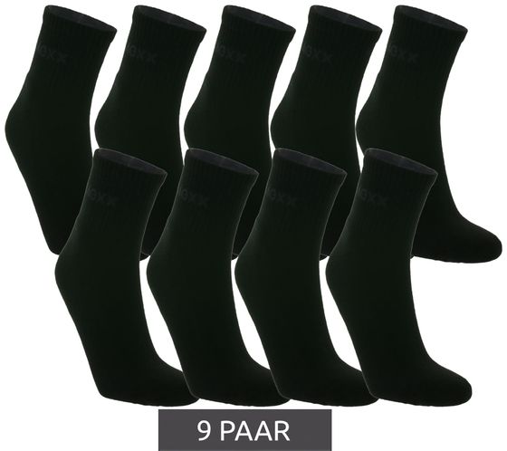 9 pairs of MEXX quarter socks with logo details, cotton socks, sneaker socks SS2305999U 193911 Black