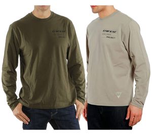 DAINESE Adventure men's long-sleeved sweater with logo print, cotton sweater 201896837 beige or olive green