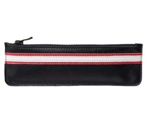 DAINESE SETTANTADUE case genuine leather pen holder made in Italy 1999982 606 001 black/red